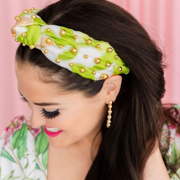 brianna cannon Accessories - Brianna Cannon Embelished Headband Women's Green Gold White Womens